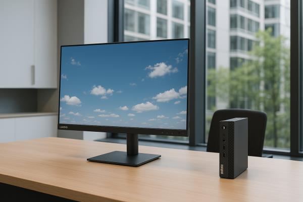 Computador Desktop Lenovo M75q + Monitor Lenovo 24" T24i-30