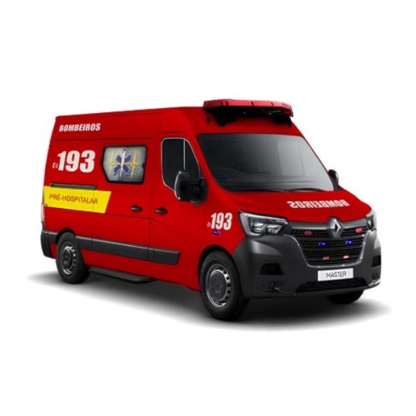 Ambulância De Bombeiros E Resgate Renault Master Furgão L3H2