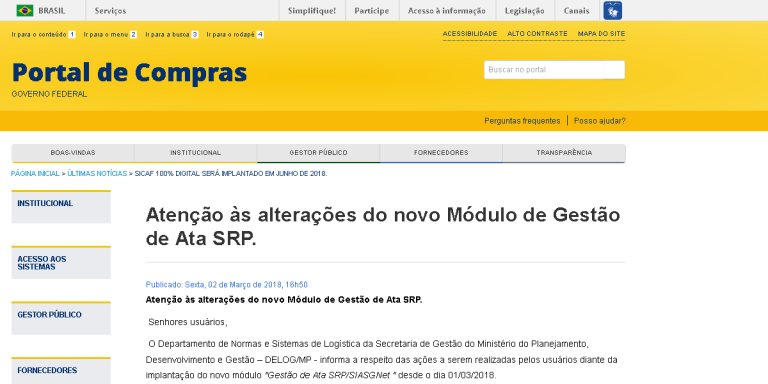 Novo Módulo de Gestão de Ata SRP | LFC Governo